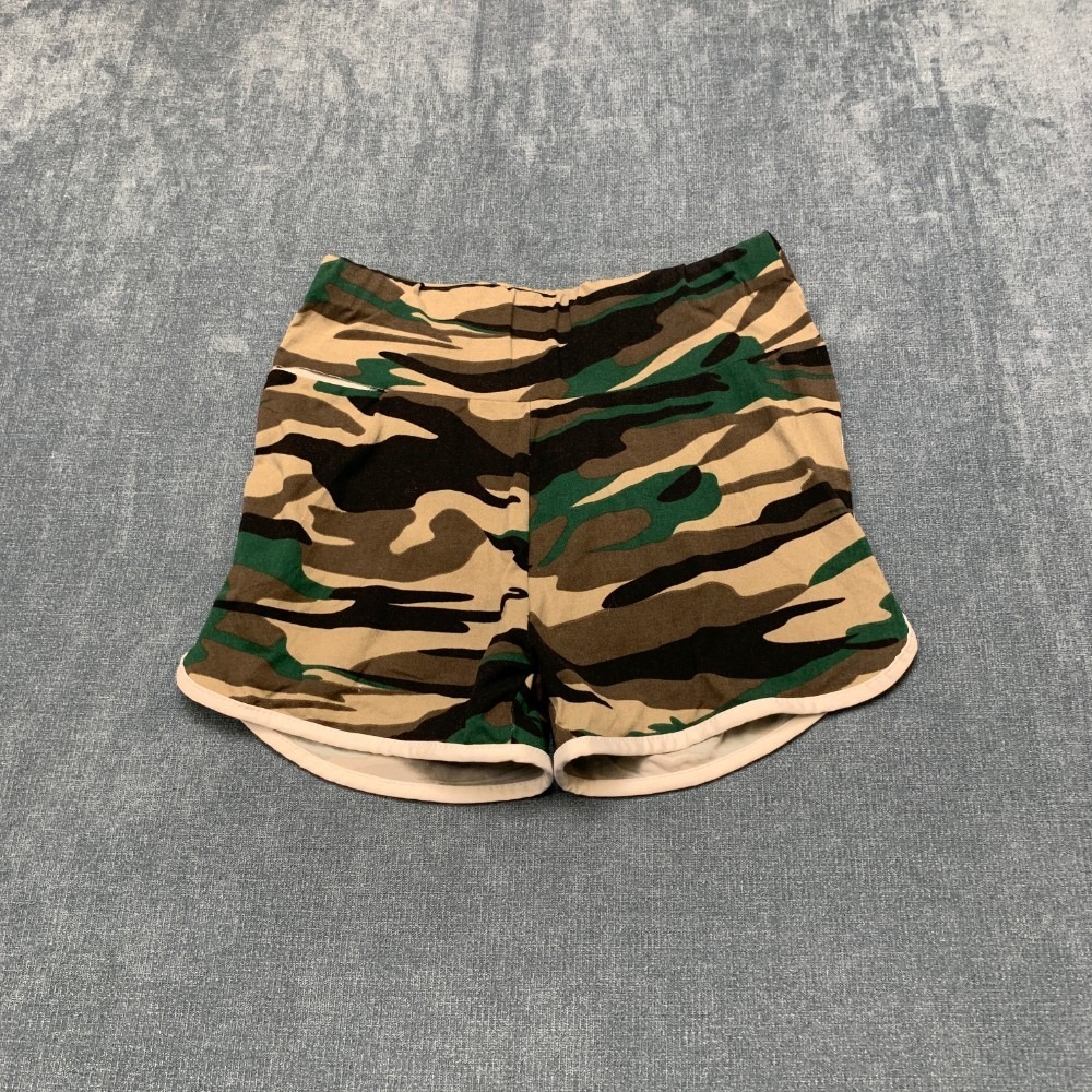 Lemite Running Shorts Womens Small Multicolor Camouflage Stretch Compression